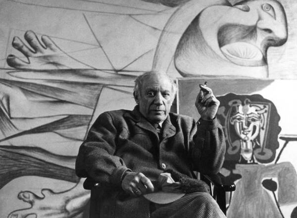 Art Poster featuring the painting Pablo Picasso by Sanford Roth
