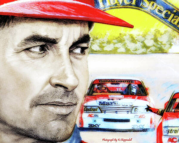 Peter Brock Poster featuring the digital art Peter Brock 051 by Kevin Chippindall