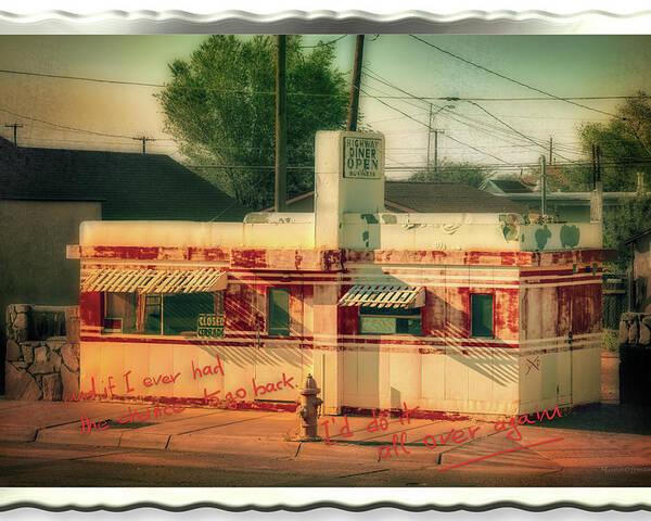 Highway Poster featuring the photograph Postcard for you N4 - The Diner by Micah Offman