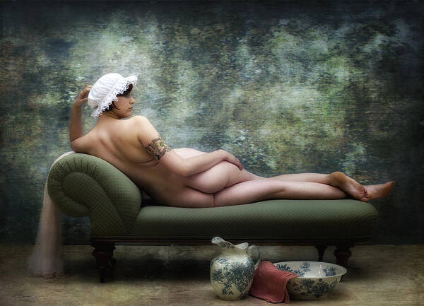 Fine Art Nude Poster featuring the photograph Reclining Carley by Kenp