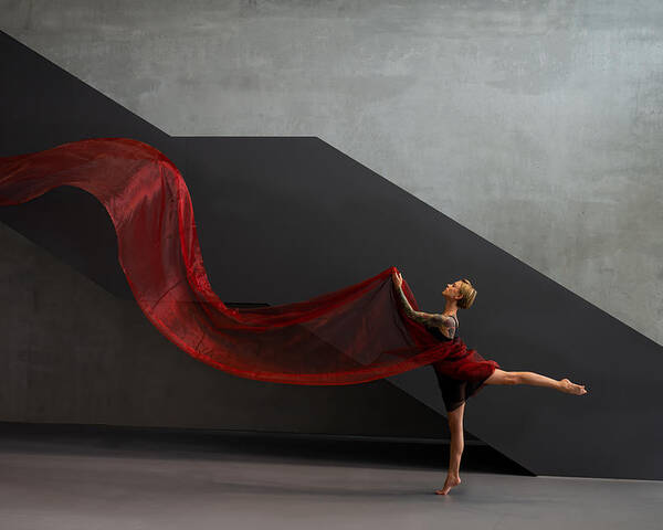 Ballet Poster featuring the photograph Red Dancer 1 by Bjoern Alicke