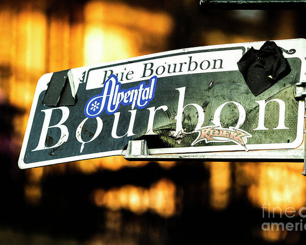 Photo Poster featuring the photograph Stickers of Bourbon St by Jason Hughes