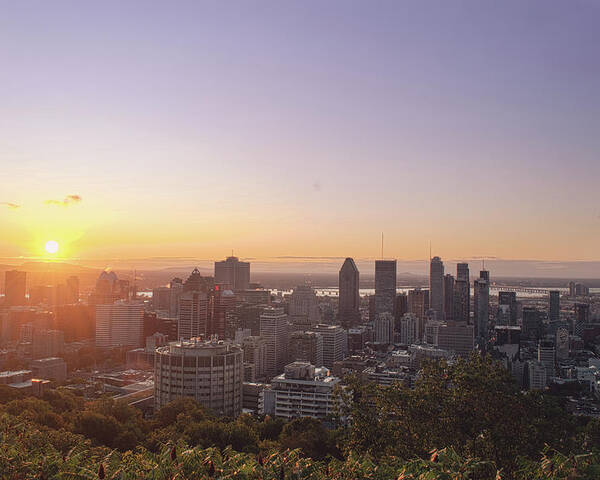 Montreal Poster featuring the photograph Sunrise over Montreal by Nicole Lloyd