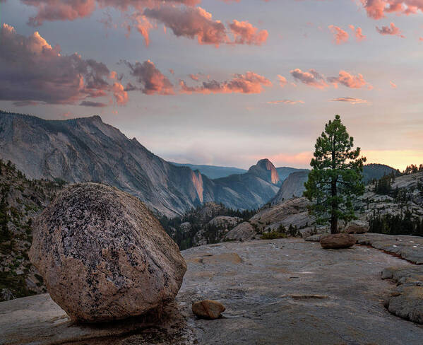 00574865 Poster featuring the photograph Sunset On Half Dome From Olmsted Pt by Tim Fitzharris