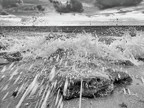 Coastal Florida Poster featuring the photograph Surf Splash No 2 by Steve DaPonte