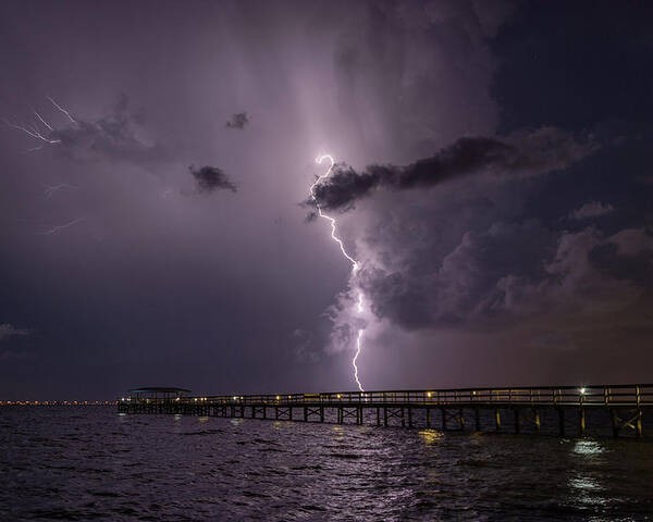 Clouds Poster featuring the photograph Tampa Bay Lightning by Joe Leone