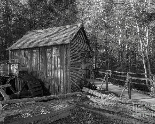 Grist Mill Poster featuring the photograph Tennessee Mill 2 by Mike Eingle