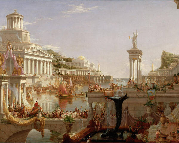 Thomas Cole Poster featuring the painting The Course of Empire Consummation by Thomas Cole