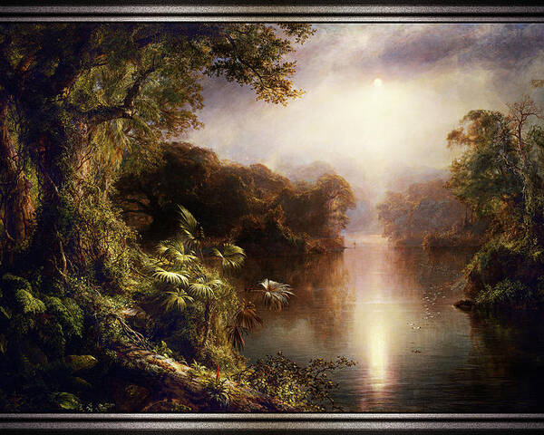 The River Of Light Poster featuring the painting The River of Light by Frederic Edwin Church by Rolando Burbon
