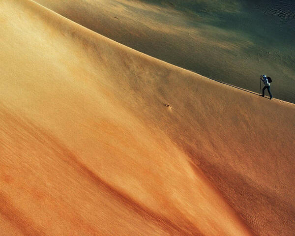 Slope Poster featuring the photograph Walking On The Mars by Babak Mehrafshar (bob)