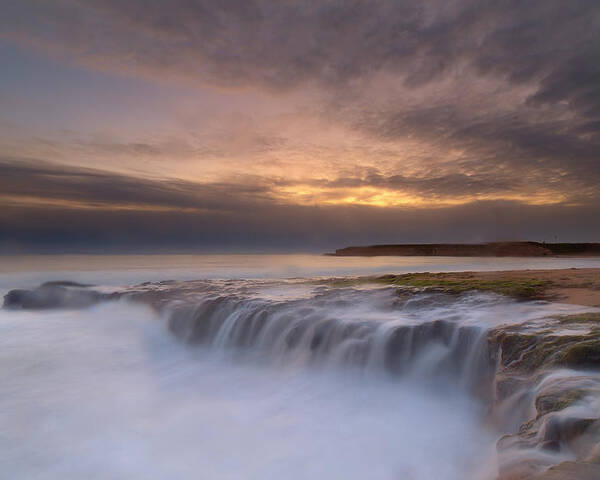 Seascape Poster featuring the photograph Waterfall by Yan L
