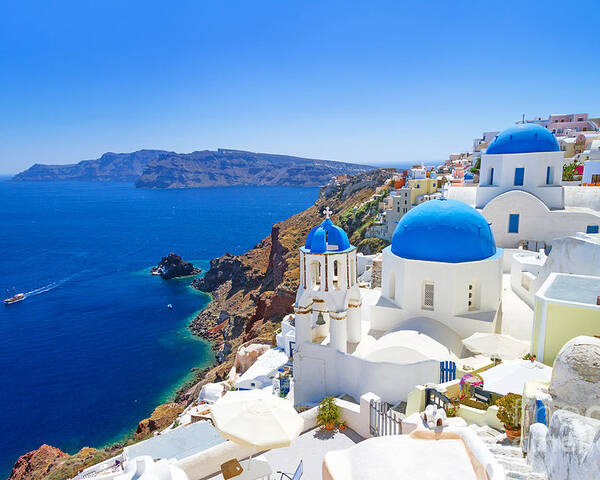 Beauty Poster featuring the photograph White Architecture Of Oia Village by Patryk Kosmider
