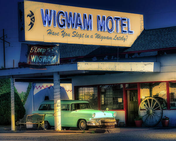 Holbrook Poster featuring the photograph Wigwam Motel Holbrook, AZ by Micah Offman