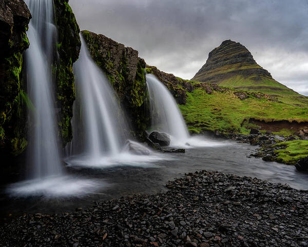 Iceland Poster featuring the photograph Witches Hat Falls II by Tom Singleton