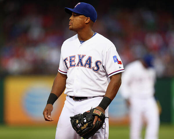 Adrian Beltre Poster featuring the photograph Adrian Beltre by Ronald Martinez