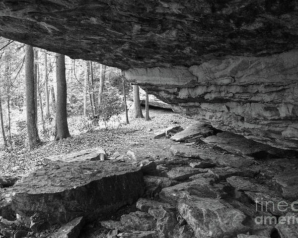 Tennessee Poster featuring the photograph Black And White Cave by Phil Perkins