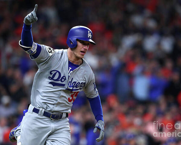 Three Quarter Length Poster featuring the photograph Cody Bellinger by Tom Pennington