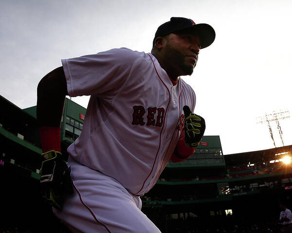 American League Baseball Poster featuring the photograph David Ortiz by Jared Wickerham
