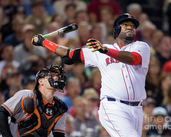American League Baseball Poster featuring the photograph David Ortiz by Michael Ivins/boston Red Sox