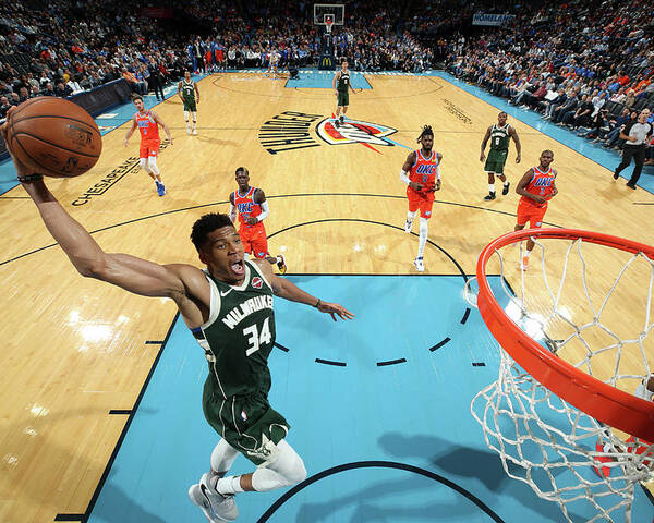 Nba Pro Basketball Poster featuring the photograph Giannis Antetokounmpo by Zach Beeker