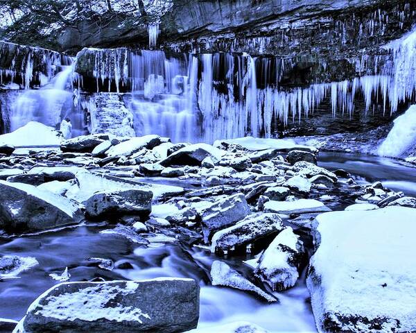  Poster featuring the photograph Great Falls Winter 2019 by Brad Nellis