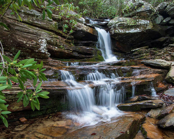 Hidden Falls. Hanging Rock State Park Poster featuring the photograph Hidden Falls by Chris Berrier