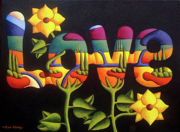 Love Poster featuring the painting Love by Alan Kenny