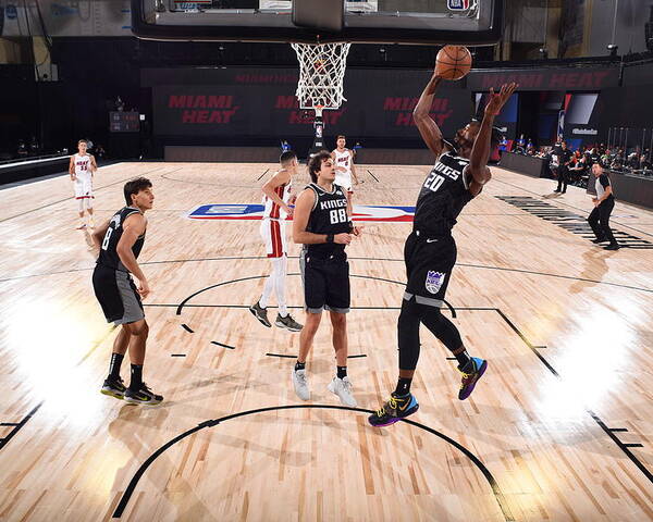 Nba Pro Basketball Poster featuring the photograph Sacramento Kings v Miami Heat by Garrett Ellwood