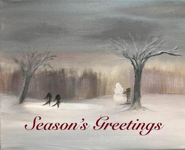 Holidays Poster featuring the painting Seasons Greetings by Sheila Mashaw