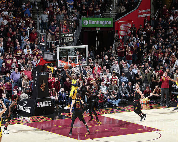 Playoffs Poster featuring the photograph Victor Oladipo and Lebron James by Nathaniel S. Butler