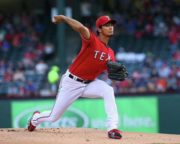 American League Baseball Poster featuring the photograph Yu Darvish by Ronald Martinez