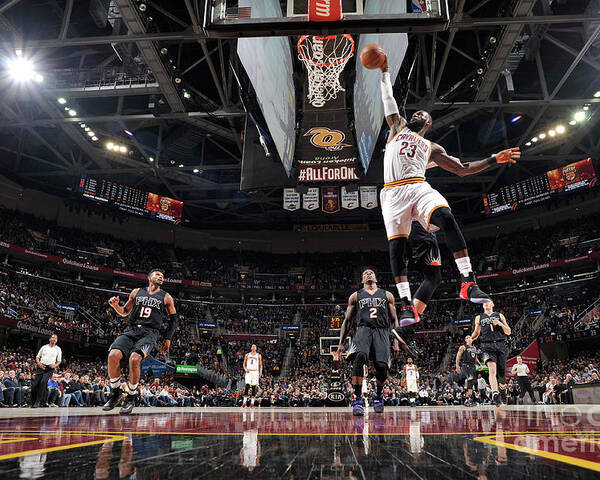 Nba Pro Basketball Poster featuring the photograph Lebron James by David Liam Kyle