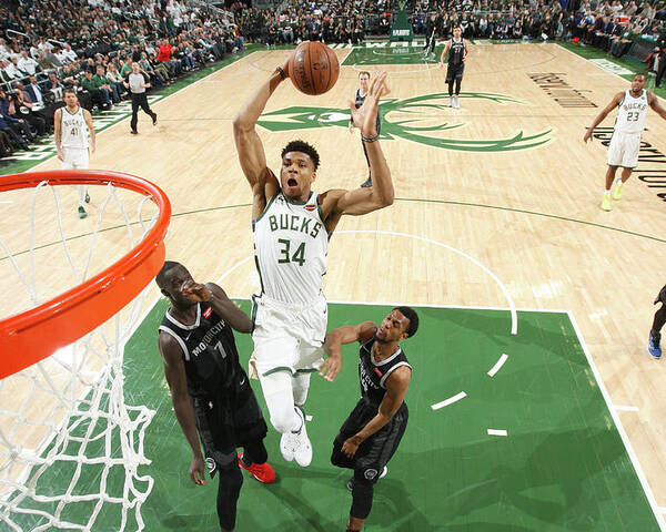 Playoffs Poster featuring the photograph Giannis Antetokounmpo by Gary Dineen
