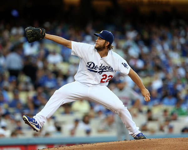 People Poster featuring the photograph Clayton Kershaw by Stephen Dunn