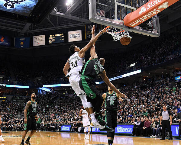 Playoffs Poster featuring the photograph Giannis Antetokounmpo by Brian Babineau