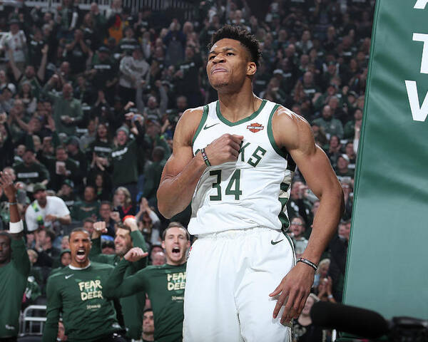 Playoffs Poster featuring the photograph Giannis Antetokounmpo by Nathaniel S. Butler