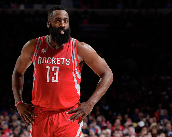 Nba Pro Basketball Poster featuring the photograph James Harden by David Dow