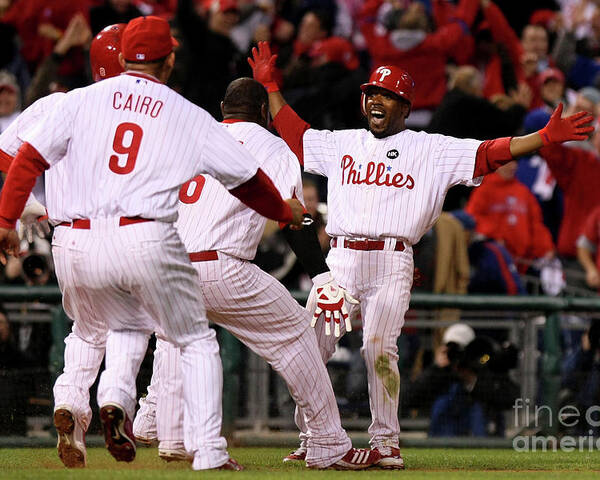 Playoffs Poster featuring the photograph Jimmy Rollins by Nick Laham