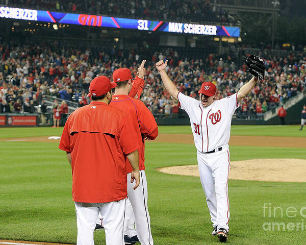 People Poster featuring the photograph Max Scherzer by Greg Fiume