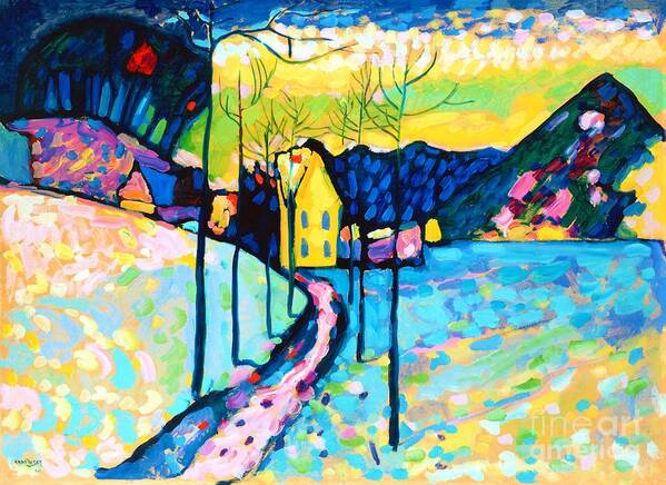 Winter Landscape Poster featuring the painting Winter Landscape, 1909 by Wassily Kandinsky