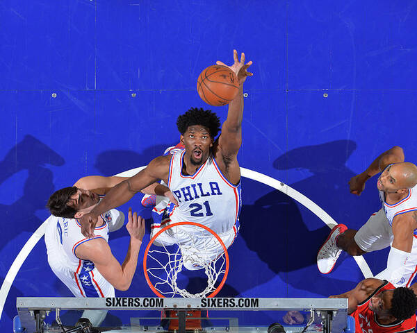 Joel Embiid Poster featuring the photograph Joel Embiid by Jesse D. Garrabrant