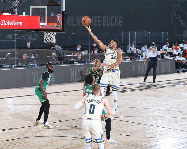Nba Pro Basketball Poster featuring the photograph Giannis Antetokounmpo by David Sherman