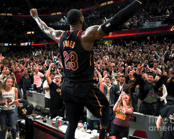 Playoffs Poster featuring the photograph Lebron James by Jeff Haynes