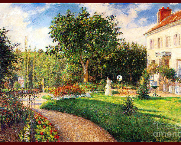 Camille Poster featuring the painting The Garden of Les Mathurins at Pontoise by Camille Pissarro