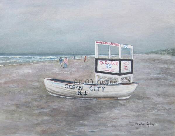 Painting Poster featuring the painting 30th Street Ocean City by Paula Pagliughi