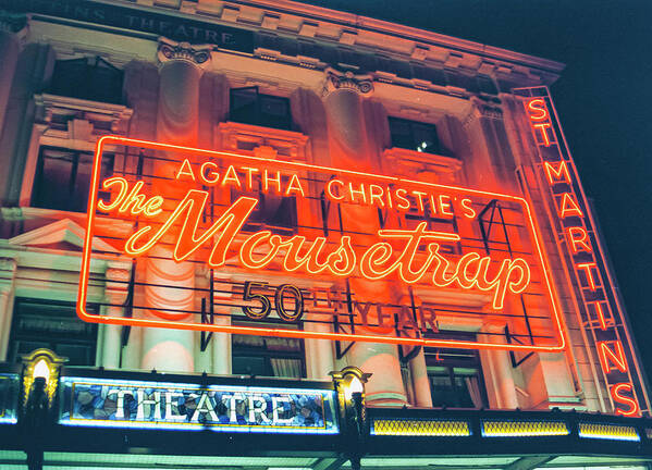 London Poster featuring the photograph 35mm Film image of Agatha Christie's The Mousetrap by Matthew Bamberg