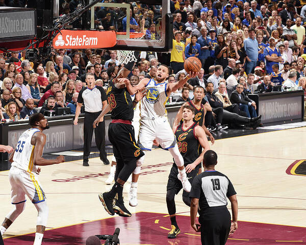 Playoffs Poster featuring the photograph Stephen Curry by Andrew D. Bernstein