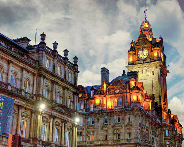 City Of Edinburgh Scotland Poster featuring the digital art City of Edinburgh Scotland by SnapHappy Photos