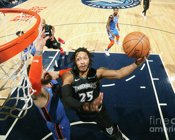 Nba Pro Basketball Poster featuring the photograph Derrick Rose by David Sherman