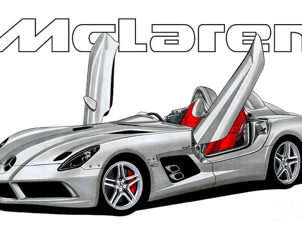 Mercedes-Benz SLR Roadster Giclee Canvas Car Picture Wall Art 